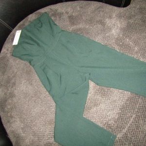 Green strapless jumpsuit